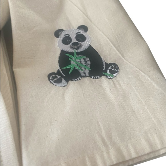 80s panda Washington DC National Zoo Cotton Wine tote Lot 1980s 11 Pieces Vtg - Picture 3 of 11